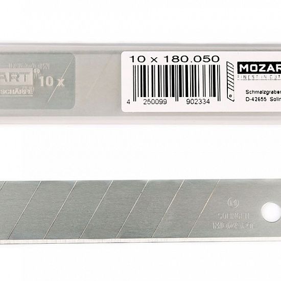 Лезвие сегментное Mozart 109,4х17,9х0,5 мм для ножа 18 мм (10 лезвий) - фото 2