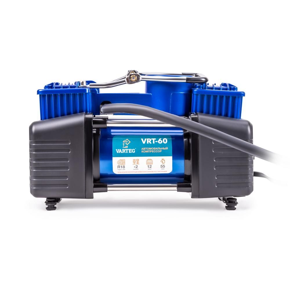 Автомобильный компрессор FoxWeld VARTEG VRT-60 с набором аксессуаров - фото 3