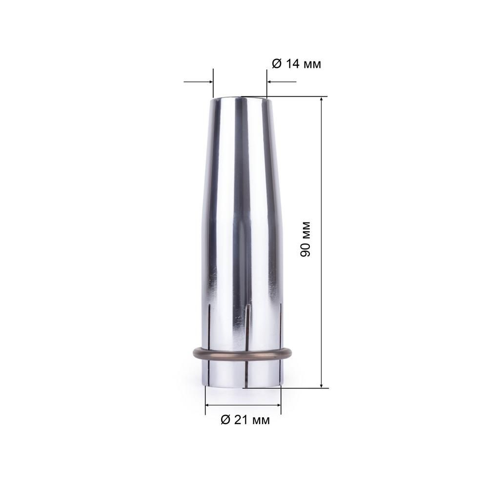 Сопло FoxWeld MIG-40 д.14мм сильно конич. (145.0127/MC0268, пр-во FoxWeld/КНР) - фото 2