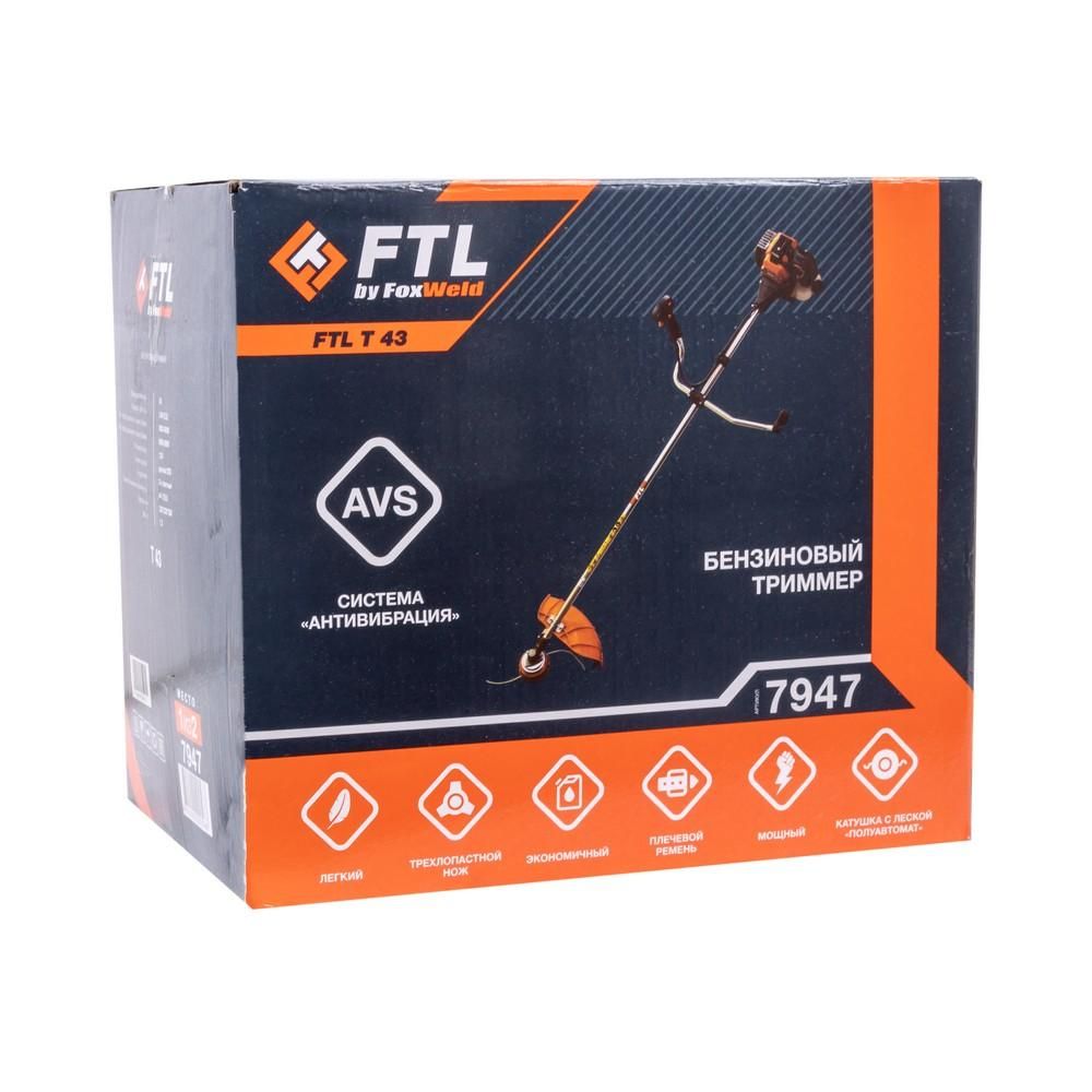 Бензиновый триммер FoxWeld FTL T 43, стартер STD / неразборная штанга для бензотриммера FTL T 43