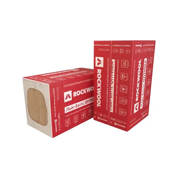 Утеплитель ROCKWOOL Лайт Баттс Оптима 50 мм 6 м2 - фото 2