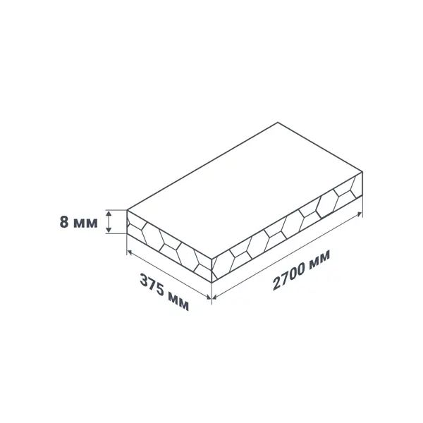 Стеновая панель ПВХ VENTA Плитка цветная 2700x375x8 мм 1.013 м2 - фото 7