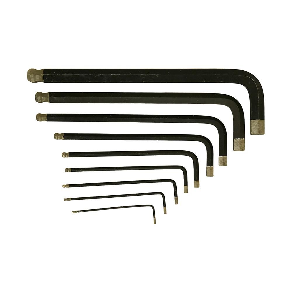 Набор шестигранных ключей с шаром, 1, 5-10 мм, 9 шт, S2, длинные, Hanskonner - фото 5
