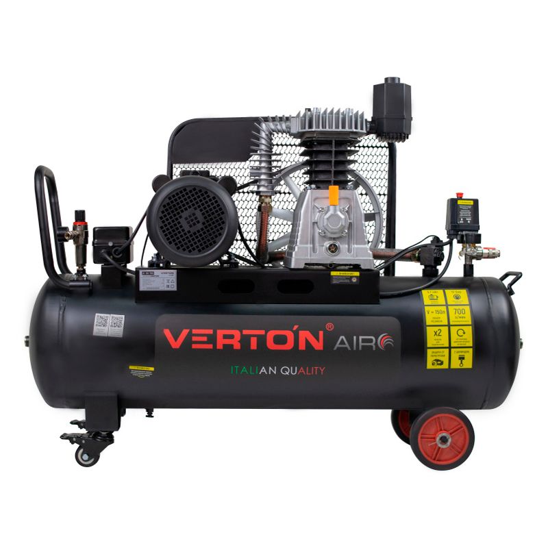 Компрессор Verton Air AC-150/700R (масл. ремен. 700л/мин, 150л, 12бар, 3кВт, 230В, рапид) фото 2