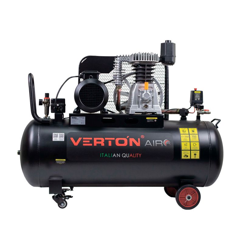 Компрессор Verton Air AC-200/700R (масл. ремен. 700л/мин, 200л, 10бар, 3кВт, 380В, рапид) фото 2