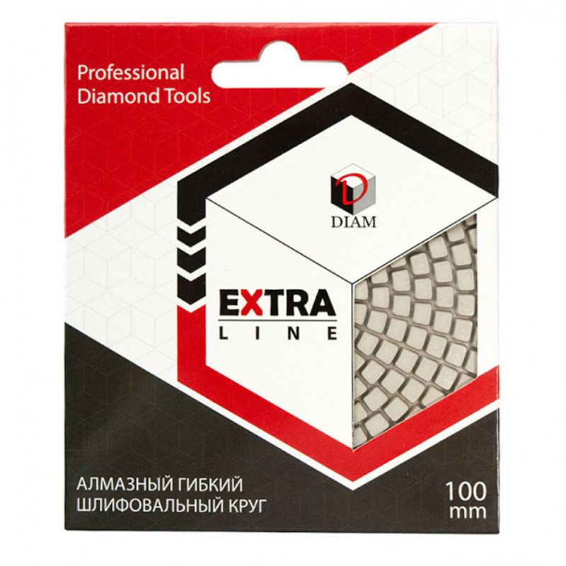 Красный алмазный гибкий шлифовальный круг 100x2,5 №200 DIAM Extra Line Universal (сухая/мокрая)