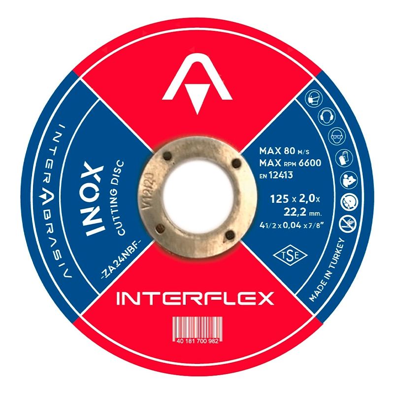 Круг отрезной по нержавеющей стали (Inox) INTERFLEX 125x2,0x22 ,23