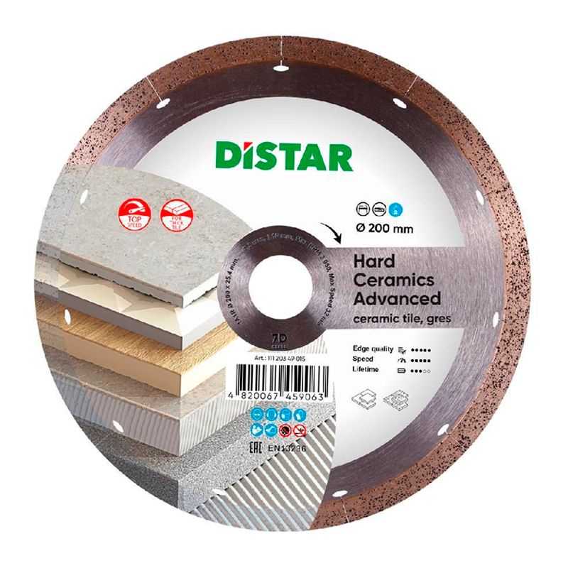 Диск алмазный Distar 1A1R 200x1,3x10x25,4 Hard ceramics Advanced