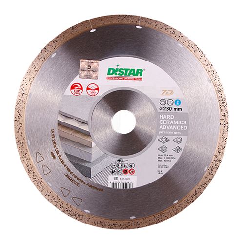 Диск алмазный Distar 1A1R 230x1,6x10x25,4 Hard ceramics Advanced