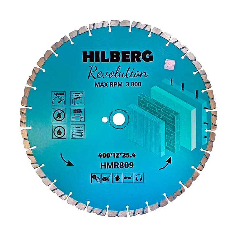 Диск алмазный отрезной 400x25,4x12 Hilberg Revolution HMR809