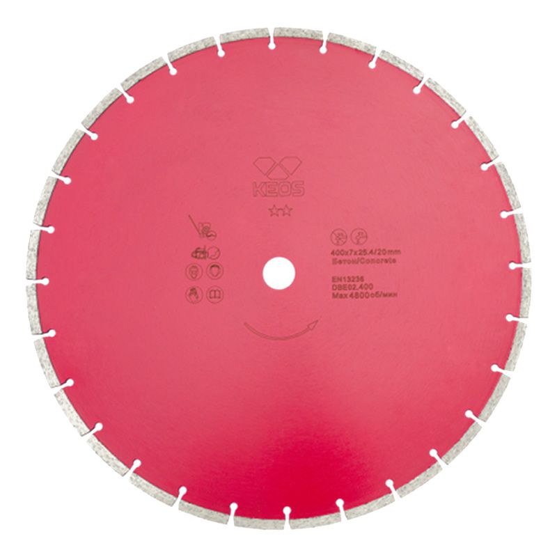 Сегментный алмазный диск (бетон) KEOS ECO 400x25,4x20 мм