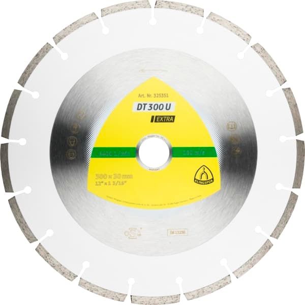 Алмазный диск KLINGSPOR 350x2,8x20/20S/10/S/DT/EXTRA/DT310U чистый рез без сколов