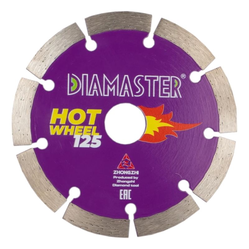 Диск сегментный DIAMASTER HOT WHEEL 125x2,0x22,2х32x2,2x10 мм, 10z, универсал, wet/dry - фото 1