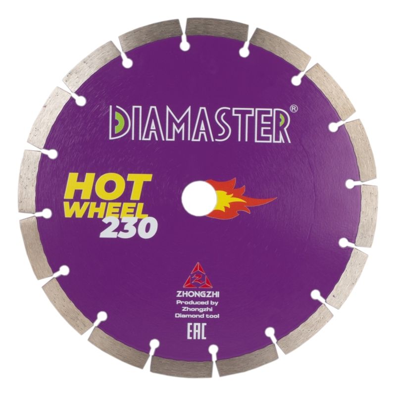 Диск сегментный DIAMASTER HOT WHEEL 230x2,6x22,2x34x2,8x10 мм, 16z, универсал, wet/dry - фото 1