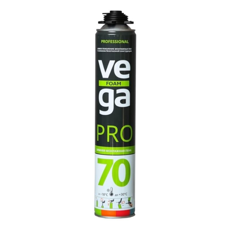 Пена монтажная профессиональная VEGA 70 Pro WINTER 900ml - фото 1