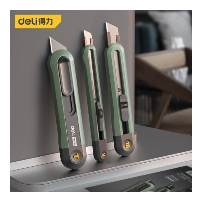 Набор ножей Home Series Green DELI HT4003L 9 мм/18 мм/Т-образный