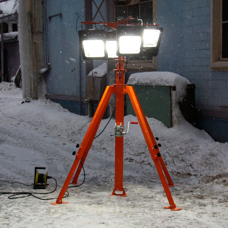 Осветительная мачта СПС-Р 7,5 м LED 4x200 (оранжевая)