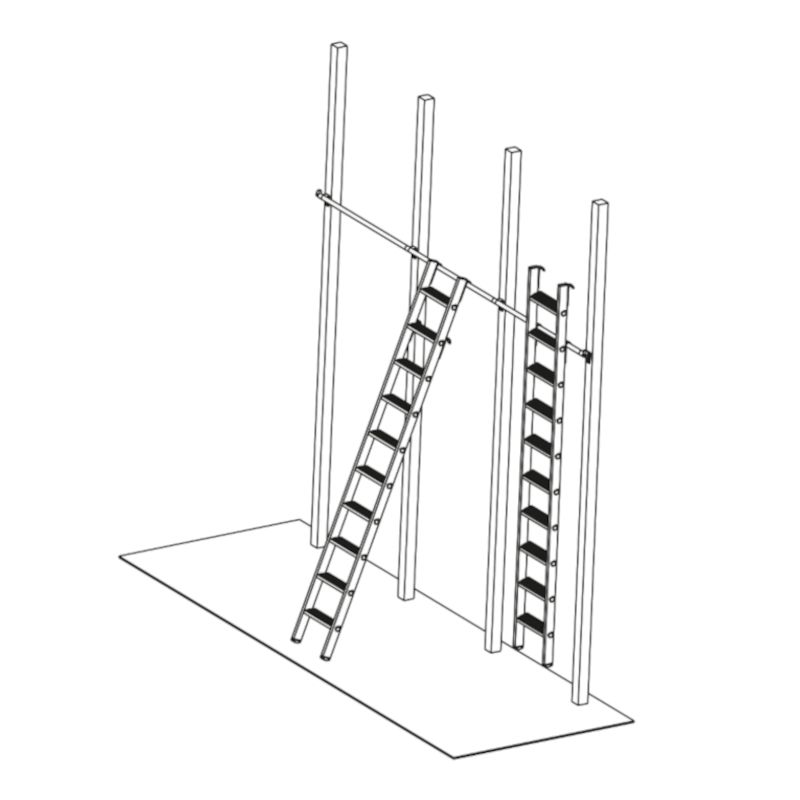 Приставная лестница Krause STABILO 6 ступеней (две пары крюков)