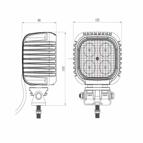 Светодиодная фара Sundex SUN-5040 (схема)