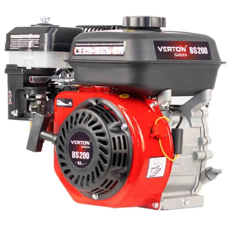 Двигатель VERTON GARDEN BS-200/19 (196 см3,4.8кВт/6.5л.с,d вала 19мм,V 3.6 л.ручн. зап.) - фото 2