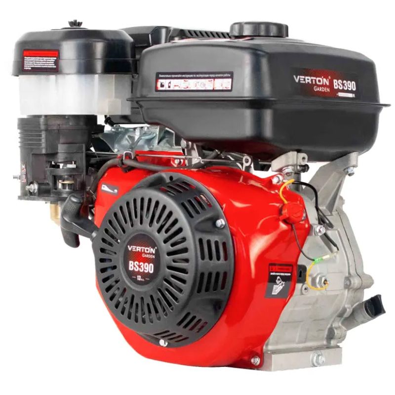 Двигатель VERTON GARDEN BS-390 (389 см3,9.5кВт/13л.с,d вала 25мм,V 6 л. ручн. зап.) - фото 2