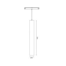 Трековый подвесной светильник Sundex 10Вт, CRI90, 4000К, гр. 24°, IP20, DALI, 48B, белый (длина кабеля 1м) Размеры