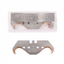 Сильнозагнутые крючкообразные лезвия Mozart 54,8х18,9х0,63 мм TIN (10 лезвий) - фото 3