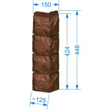 Угол наружный под камень Döcke цвет кедровый орех - фото 2