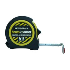 Рулетка 3x16мм, 2 стопа, компактный корпус, мощный магнит, Hanskonner - фото 3