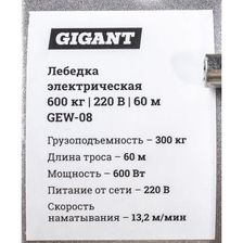 Электрическая лебедка Gigant GEW-08 - фото 14