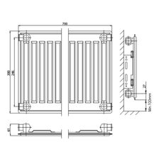 Стальной панельный радиатор Тип 10 Kermi FKO 10 500x1600 - фото 4