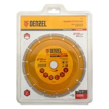 Отрезной круг для угловых шлифмашин Denzel 180х22,2 мм (сегментный сухое резание)