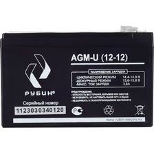 Аккумулятор Рубин 12V 12Ah технология AGM