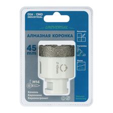 Алмазная коронка Diamond Industrial 45 мм Universal по керамограниту, керамике и камню, вакуумная пайка, M14 - фото 3