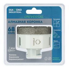 Алмазная коронка Diamond Industrial 68 мм Universal по керамограниту, керамике и камню, вакуумная пайка, M14 - фото 3