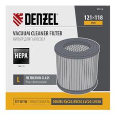 Фильтр Denzel каркасный-складчатый HEPA для пылесосов RVC20, RVC30, LVC20, LVC30 - фото 4