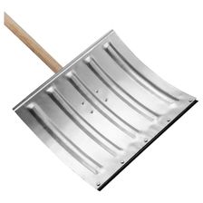 Лопата для уборки снега стальная оцинкованная, 420х370х1370 мм, деревянный черенок, Россия Сибртех - фото 3