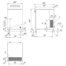 Стационарный ременной компрессор Remeza ВК10Т-10(15) - габаритные и присоединительные размеры