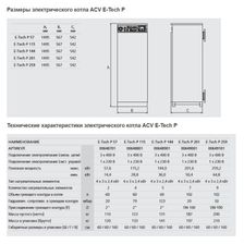 Электрический котел Acv E-TECH P 201 характеристики