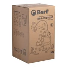 Строительный пылесос BORT BSS-1230-DUO упаковка
