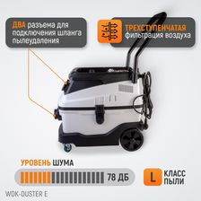 Строительный пылесос WIEDERKRAFT WDK-DUSTER E класс L