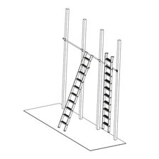 Приставная лестница Krause STABILO 15 ступеней (две пары крюков)