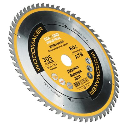 Диск пильный по дереву 305x30/25,4 мм Z=60 ATB WoodMaker Diamond Industrial - фото 1