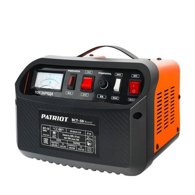 Зарядно-предпусковое устройство для автомобильных аккумуляторов PATRIOT BCT-50 Boost, 33А, 12/24В - фото 1
