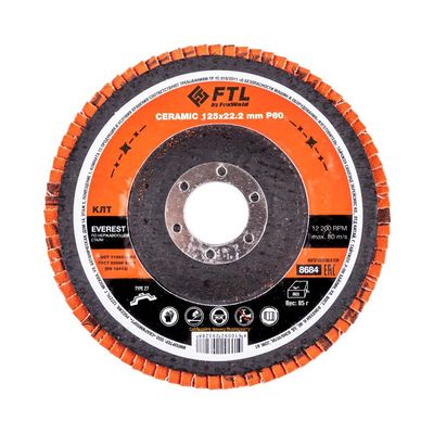 Круг лепестковый с керамическим абразивом для шлифования по нержавеющей стали FoxWeld FoxWeld FTL Ev - фото 1