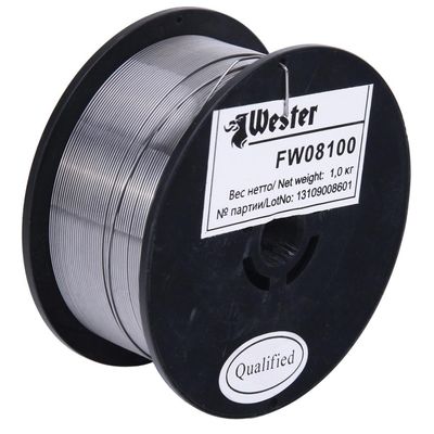 Проволока сварочная флюсовая 0,8 мм 1 кг WESTER FW 08100 - фото 1