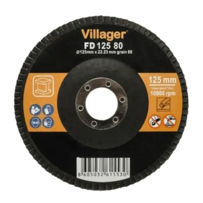 Лепестковый торцевой круг Villager FD 125/80 (3 шт)