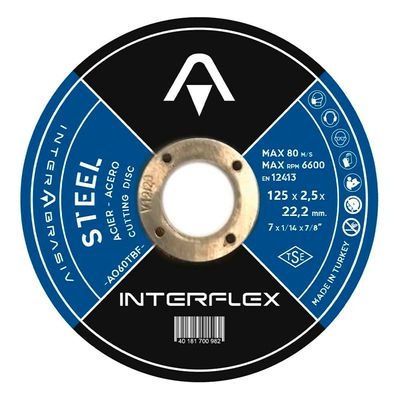 Круг отрезной по металлу INTERFLEX 125x2,5x22 ,23