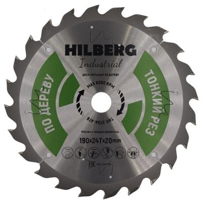 Диск для торцовочных пилHilberg Industrial Дерево 190х1,6х24Тх20 мм