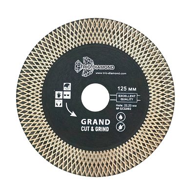 Диск алмазный отрезной 125x22,23 Турбо серия Grand Cut & Grind GCG002